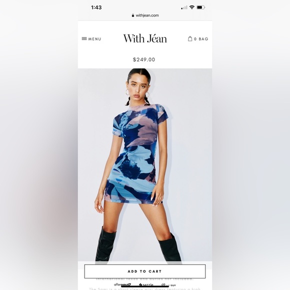 With Jean Sami Dress in Orchid Morphology print - Picture 2 of 6